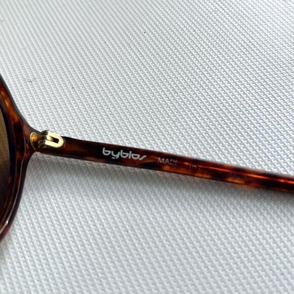 Vintage Authentic Byblos Italian Designer Tortoise Shell Sunglasses - Picture 10 of 10
